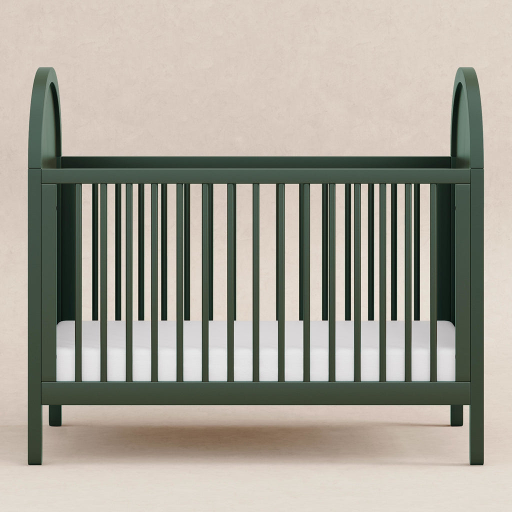 M25601FRGRNC,Babyletto,Bondi Cane 3-in-1 Convertible Crib w/ Toddler Bed Kit in Forest Green w/ Natural Cane