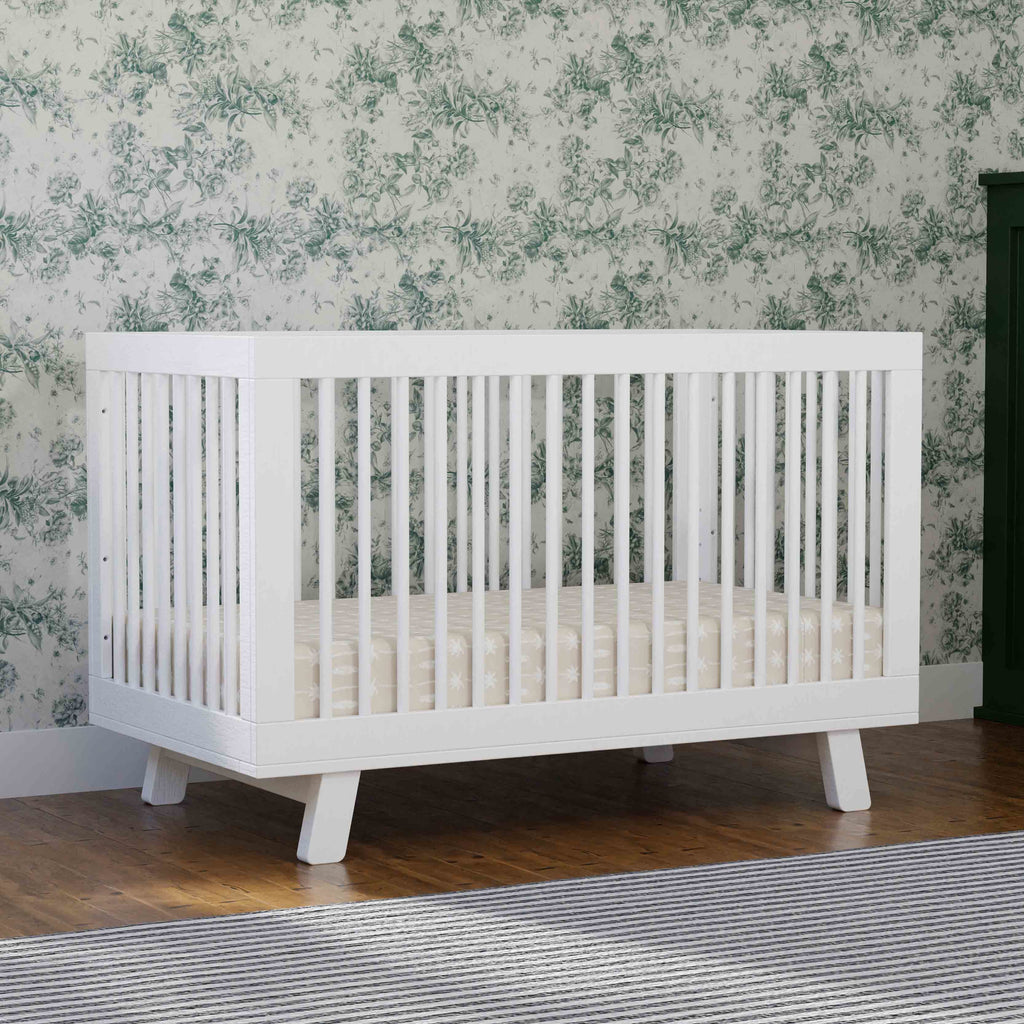 M4201W,Babyletto,Hudson 3-in-1 Convertible Crib w/Toddler Bed Conversion Kit in White Finish