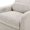 M23688BWB,Ubabub,Arc Glider Recliner w/ Electronic Control and USB in Black White Boucle w/ Light Wood Base