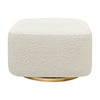 M26385WBG,Babyletto,Kiwi Gliding Ottoman in Ivory Boucle w/ Gold Base