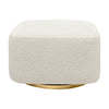 M26385WBG,Babyletto,Kiwi Gliding Ottoman in Ivory Boucle w/ Gold Base