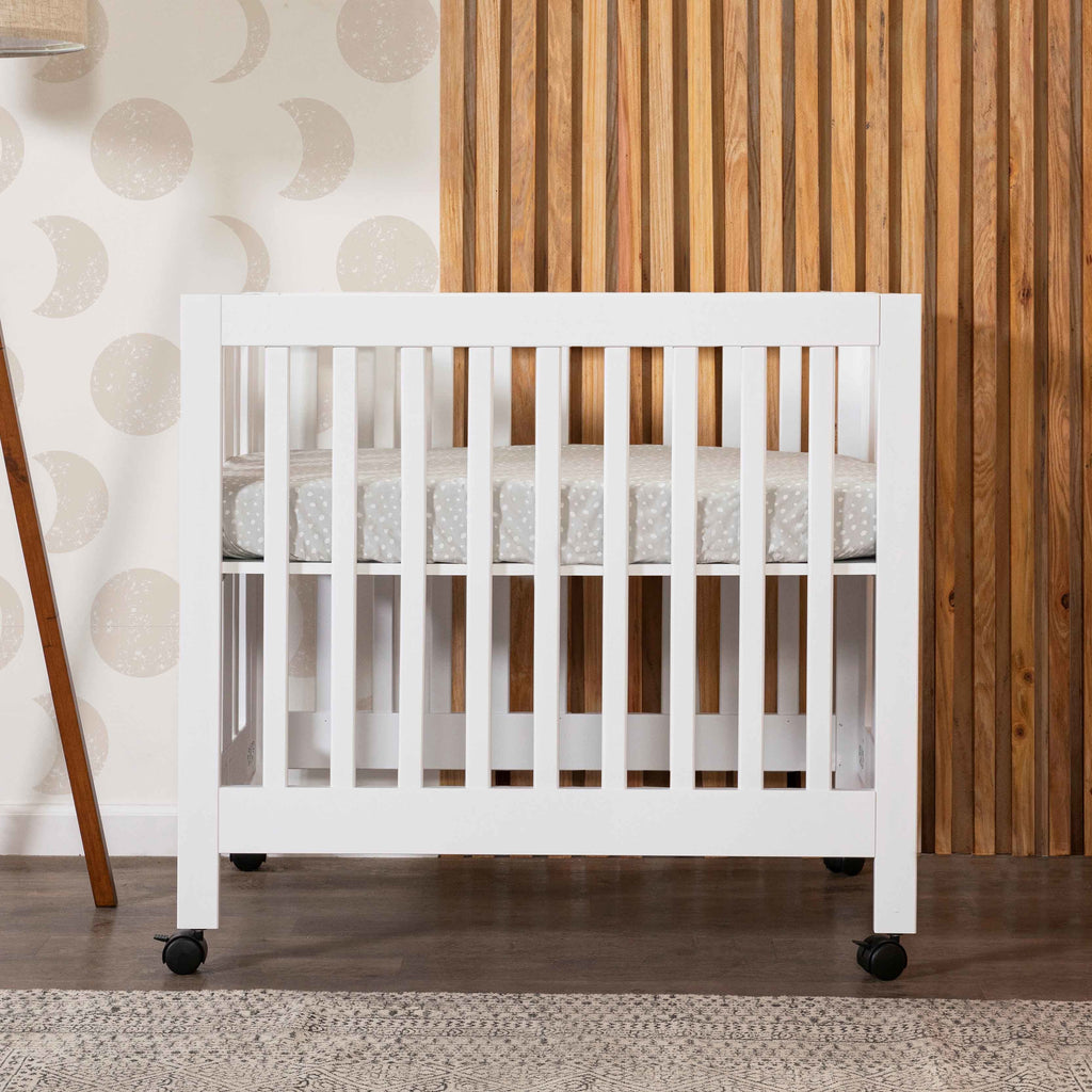 M6698W,Babyletto,Origami Mini Crib in White Finish