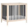 M12998NXB,Babyletto,Gelato 4-in-1 Convertible Mini Crib and Twin bed in Washed Natural/Black