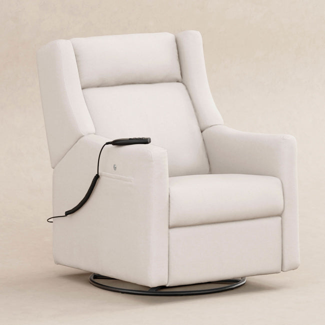M11283PCMEW,Babyletto,Kiwi Deluxe Power Glider Recliner w/Heat&Massage in Performance Cream Eco-Weave