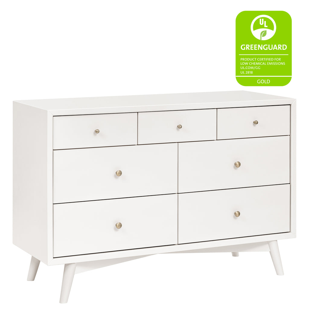 M15916RW,Babyletto,Palma 7-Drawer Double Dresser  Assembled in Warm White