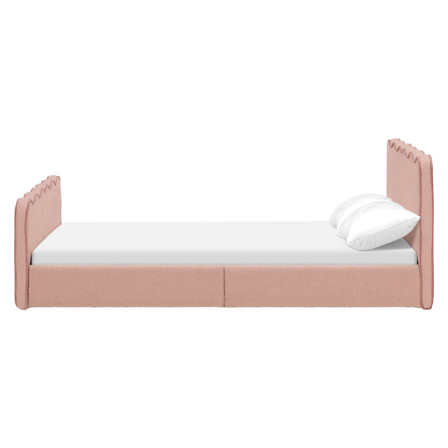 M31396PRSBRY,Babyletto Kids,Rizo Full Bed in Performance Rose Boucle w/Raspberry Piping