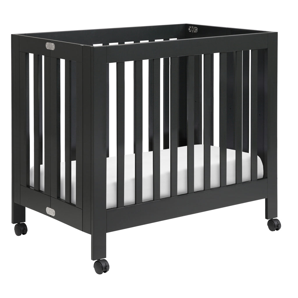 M6698B,Origami Mini Crib in Black Finish