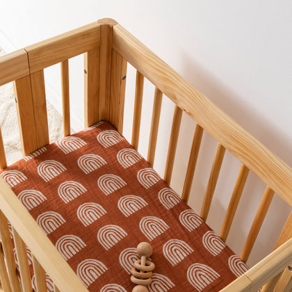 All-Stages Bassinet Sheet in GOTS Certified Organic Muslin Cotton