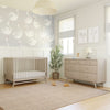 M15401TPE,Babyletto,Peggy Mid-Century 3-in-1 Convertible Crib w/Toddler Bed Conversion Kit in Taupe