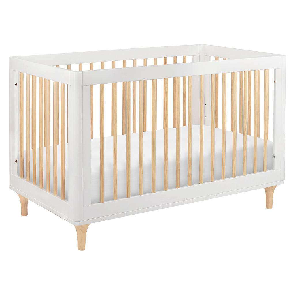 M9001WN,Babyletto,Lolly 3-in-1 Convertible Crib w/Toddler Bed Conversion Kit in White/Natural