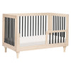 M9001NXB,Babyletto,Lolly 3-in-1 Convertible Crib w/Toddler Bed Conversion in WashedNatural/Black