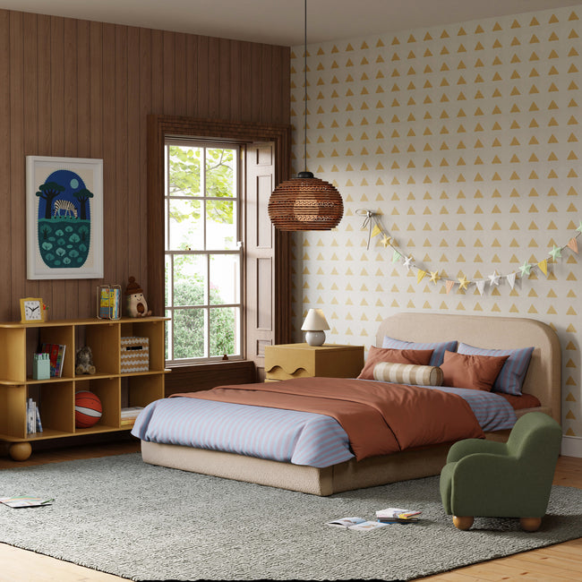 M31296CSG,Babyletto Kids,Nara Full Bed in Chai Shearling