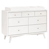 M15916RW,Babyletto,Palma 7-Drawer Double Dresser  Assembled in Warm White