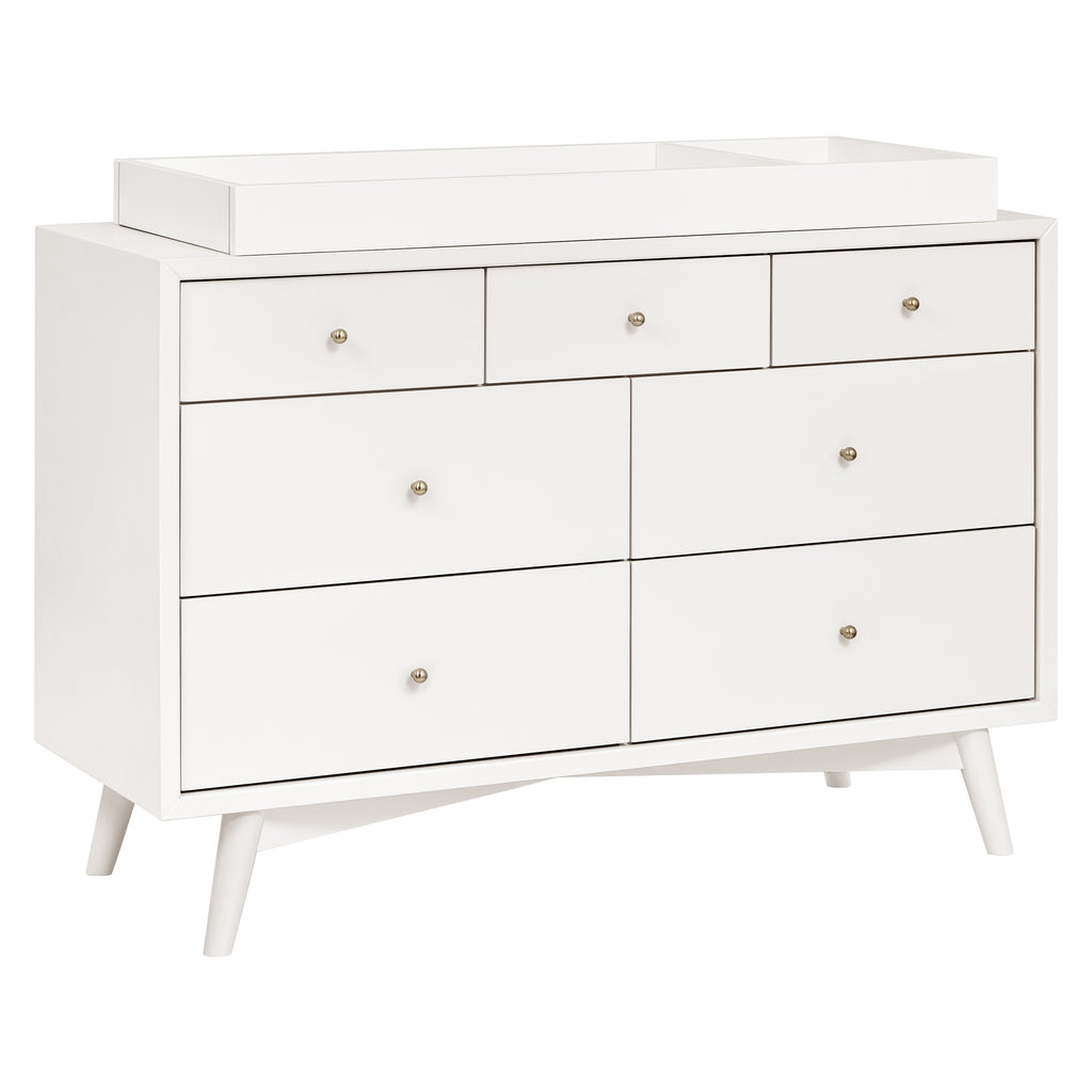 M15916RW,Babyletto,Palma 7-Drawer Double Dresser  Assembled in Warm White