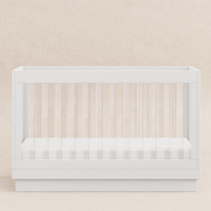 M8601KW,Babyletto,Harlow 3-in-1 Convertible Crib w/Toddler Bed Conversion Kit in White/Acrylic