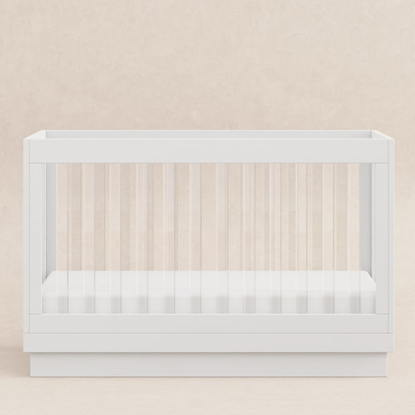 M8601KW,Babyletto,Harlow 3-in-1 Convertible Crib w/Toddler Bed Conversion Kit in White/Acrylic