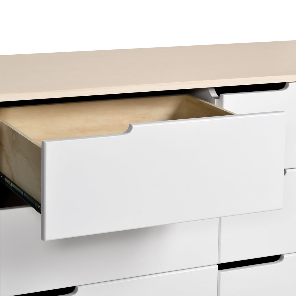 M4216NXW,Babyletto,Hudson 6-Drawer Double Dresser  Assembled in Washed Natural and White