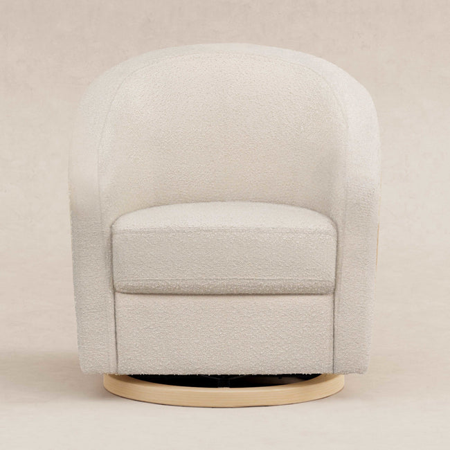 M5887WBCL,Babyletto,Madison Swivel Glider in Ivory Boucle and Cane w/Light Wood Base