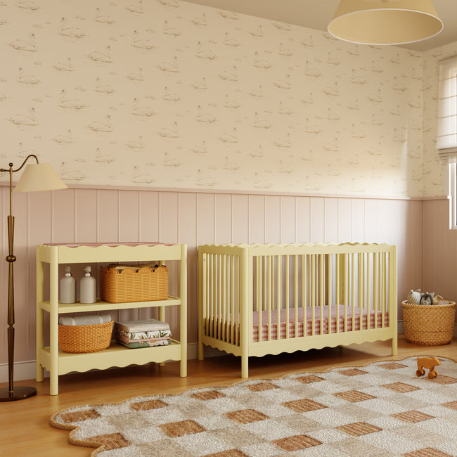 M27901PY,Babyletto,Swell 4-in-1 Convertible Crib w/Toddler Conversion Kit in Pale Yellow