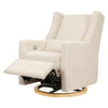 M11288ATLB,Babyletto,Kiwi Glider Recliner w/ Electronic Control and USB in Almond Teddy Loop w/ Light Wood Base