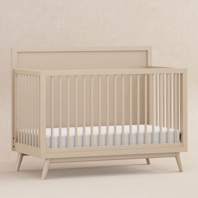 M15901TPE,Babyletto,Palma Mid-Century 4-in-1 Convertible Crib w/Toddler Bed Conversion in Taupe