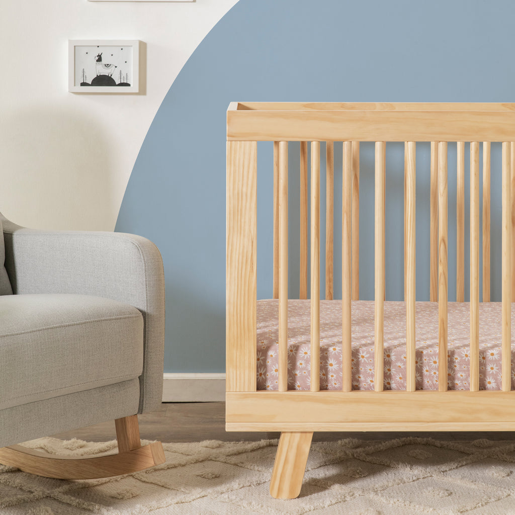 M4201N,Babyletto,Hudson 3-in-1 Convertible Crib w/Toddler Bed Conversion Kit in Natural Finish