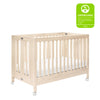 M6601NX,Babyletto,Maki Full-Size Folding Crib w/Toddler Bed Conversion Kit in Washed Natural