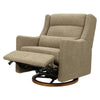 M11278LTDB,Babyletto,Kiwi Plus Chair and a Half Power Glider Recliner in Latte Teddy Loop w/ Dark Wood Base
