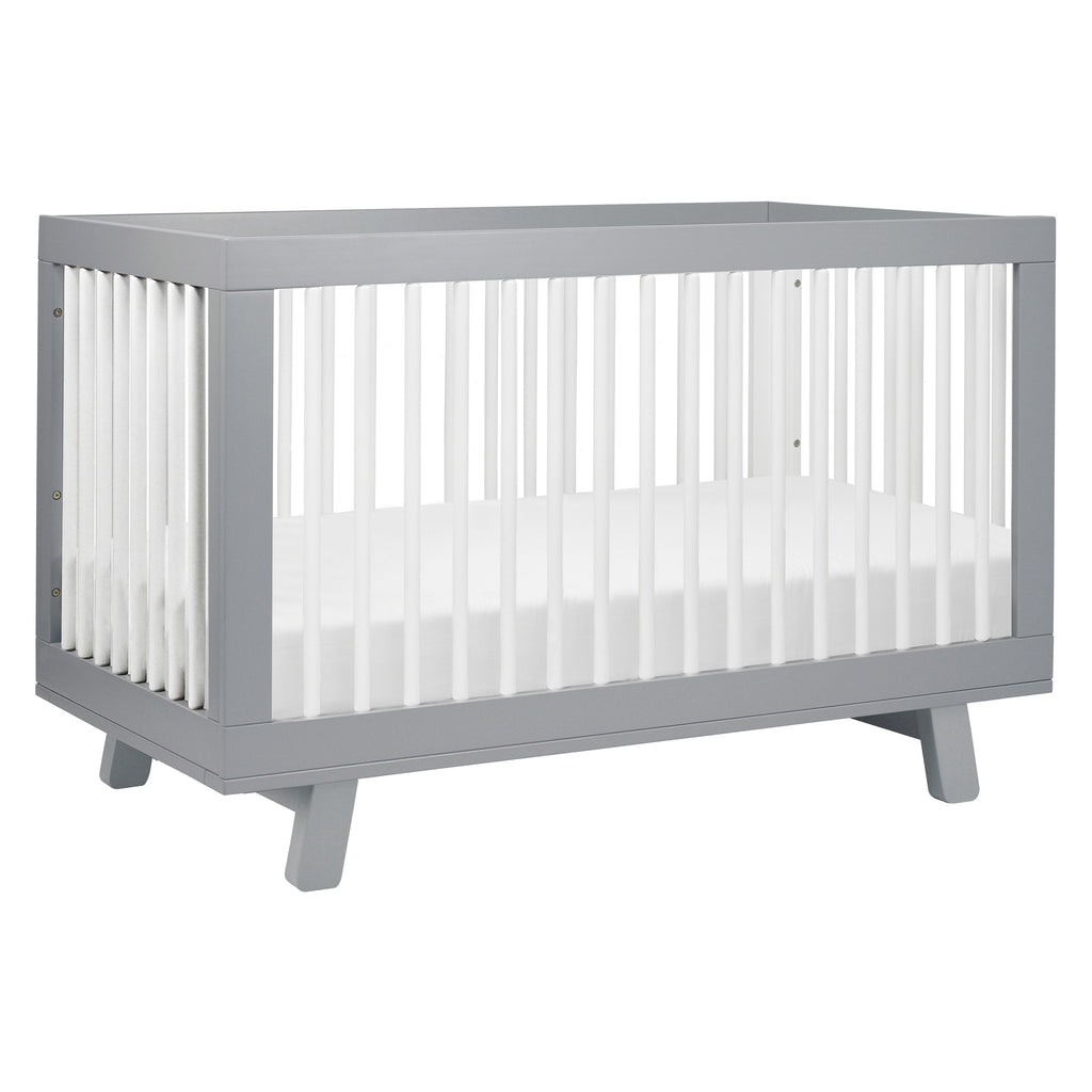 M4201GW,Babyletto,Hudson 3-in-1 Convertible Crib w/Toddler Bed Conversion Kit in Grey/White