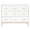M5826WNX,Babyletto,Scoot 6-Drawer Dresser in White/Washed Natural