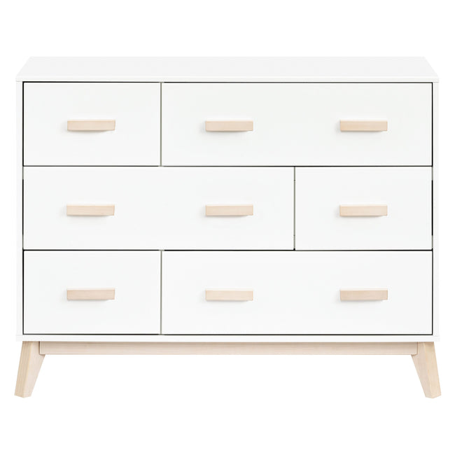 M5826WNX,Babyletto,Scoot 6-Drawer Dresser in White/Washed Natural