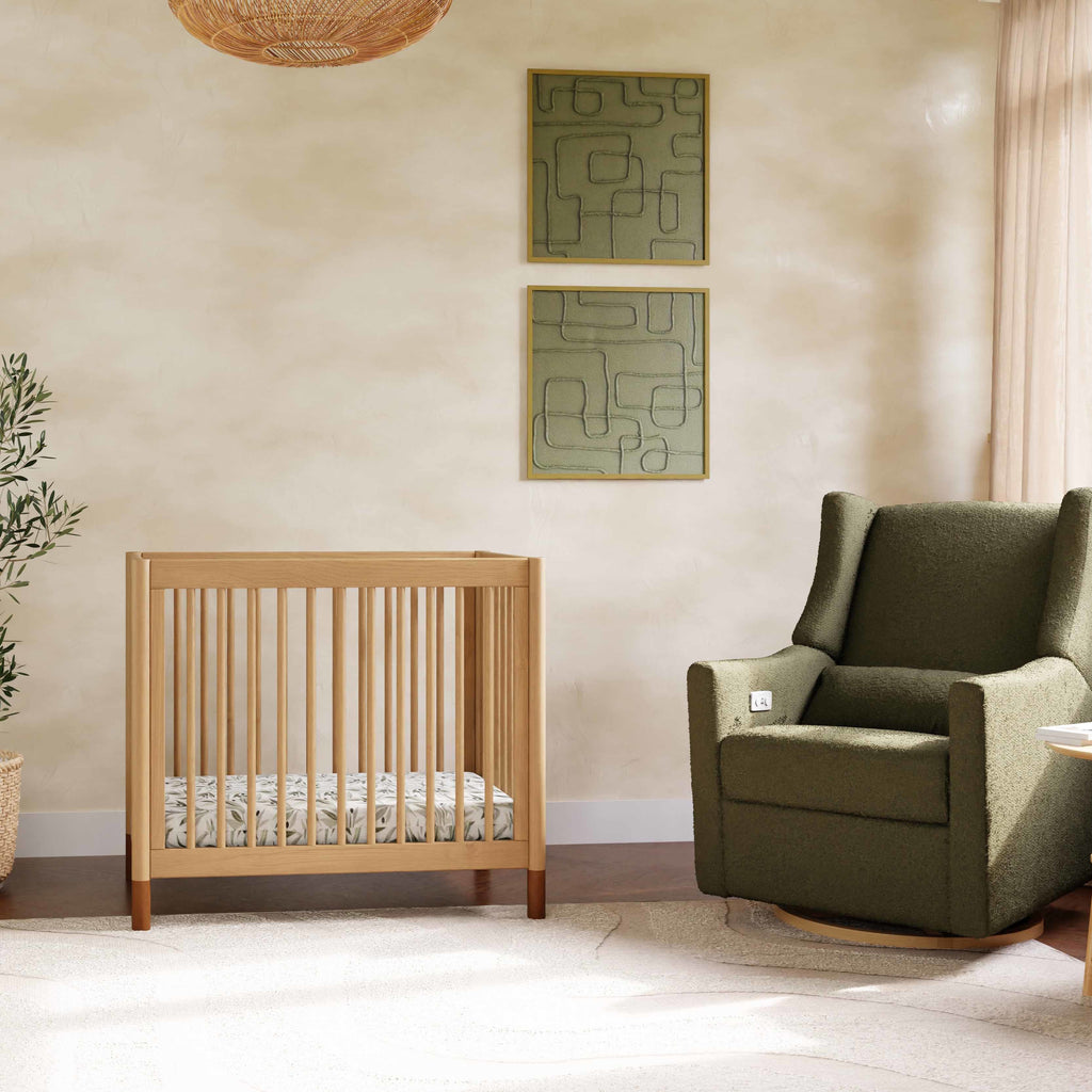 M12998HYVTL,Babyletto,Gelato 4-in-1 Convertible Mini Crib and Twin bed in Honey with Vegan Tan Leather Feet