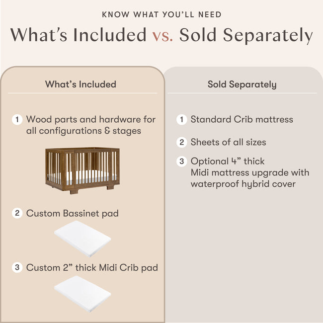 M23401NL,Babyletto,Yuzu 8-in-1 Convertible Crib w/All-Stages Conversion Kits in Natural Walnut