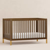 M12901NLGLD,Babyletto,Gelato 4-in-1 Convertible Crib w/Toddler Conversion Kit in Natural Walnut Gold Ft