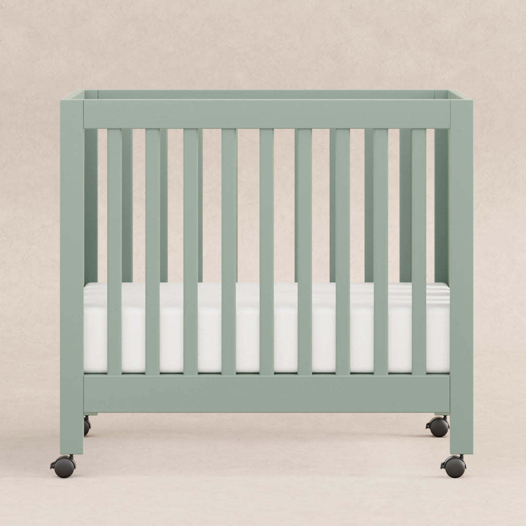 M6698LS,Babyletto,Origami Mini Crib in Light Sage