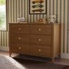 M10326CTN,Babyletto,Sprout 6-Drawer Double Dresser in Chestnut and Natural