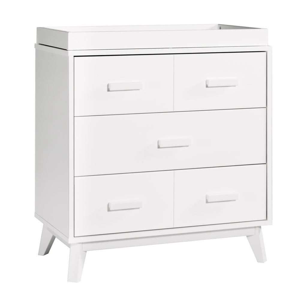 M5823W,Scoot 3-Drawer Changer Dresser In White