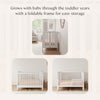 M6601W,Babyletto,Maki Full-Size Folding Crib w/Toddler Bed Conversion Kit in White Finish