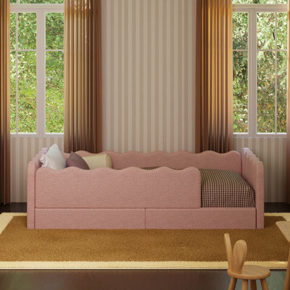 Rizo Montessori-Inspired Twin Floor Bed with Guardrails