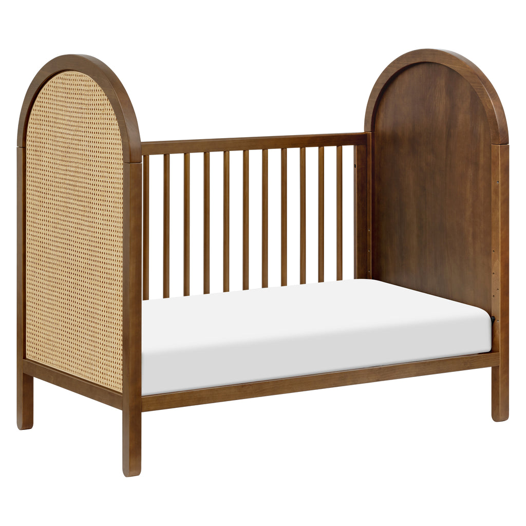 M25601NLNC,Babyletto,Bondi Cane 3-in-1 Convertible Crib w/Toddler Bed Kit in Natural Walnut w/Natural Cane