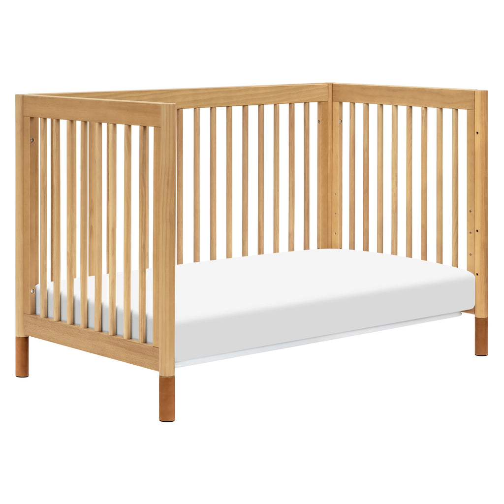 M12901HYVTL,Babyletto,Gelato 4-in-1 Convertible Crib w/Toddler Bed Kit in Honey/Vegan Tan Leather Feet