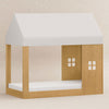M32830FCS,Babyletto Kids,Uchi Montessori-Inspired House Twin Bed Canopy in Fog Chatham Stripe Eco-Weave