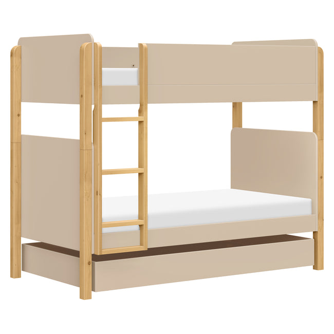 M18494TPEHY,Babyletto Kids,TipToe Bunk Bed in Taupe and Honey