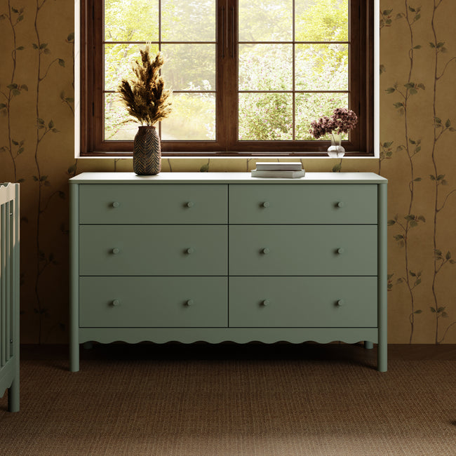 M27916LS,Babyletto,Swell 6-Drawer Assembled Dresser in Light Sage