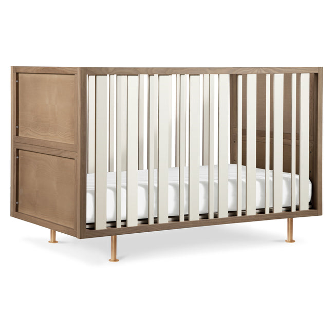 NW15001AY,Nursery Works,Novella Crib w/Toddler Bed Conversion Kit in Stained Ash/Ivory