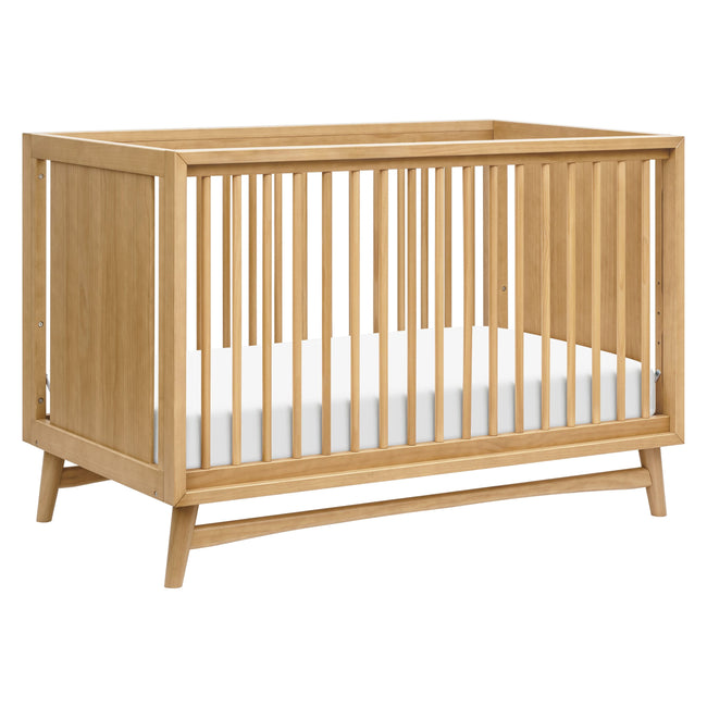 M15401HY,Babyletto,Peggy Mid-Century 3-in-1 Convertible Crib w/Toddler Bed Conversion Kit in Honey