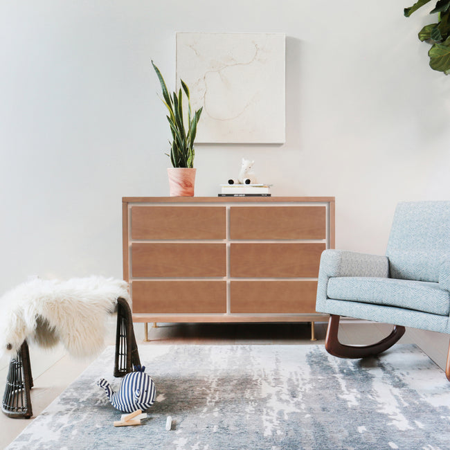 Novella 6 Drawer Dresser Stained Ash Ivory | Nursery Works Novella 6 Drawer Dresser Stained Ash Ivory | Nursery Works