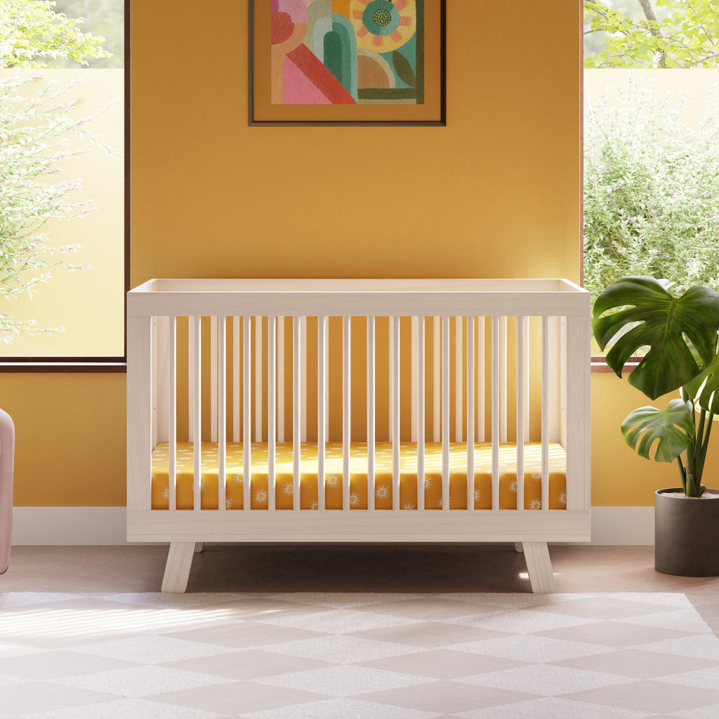 M4201NX,Babyletto,Hudson 3-in-1 Convertible Crib w/Toddler Bed Conversion Kit in Washed Natural