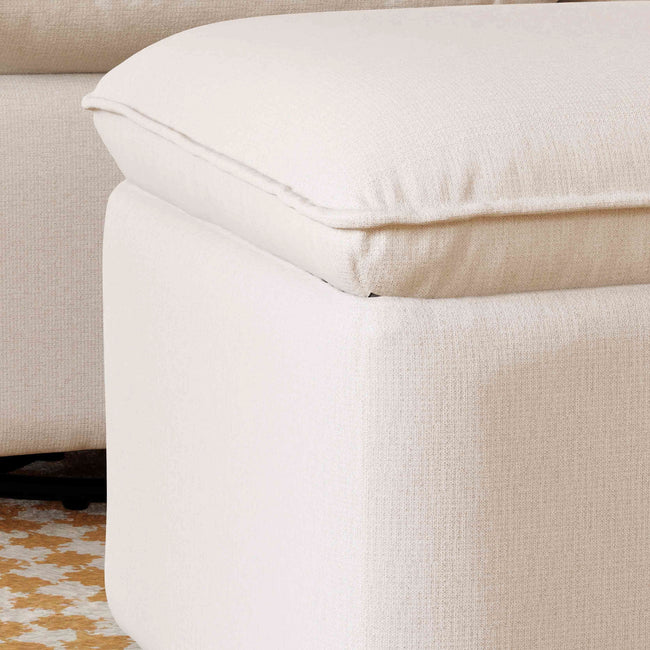 M20985PCMEW,Babyletto,Cali Storage Ottoman in Performance Cream Eco-Weave