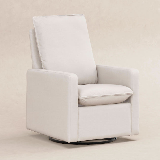 M20987PCMEW,Babyletto,Cali Pillowback Swivel Glider in Performance Cream Eco-Weave